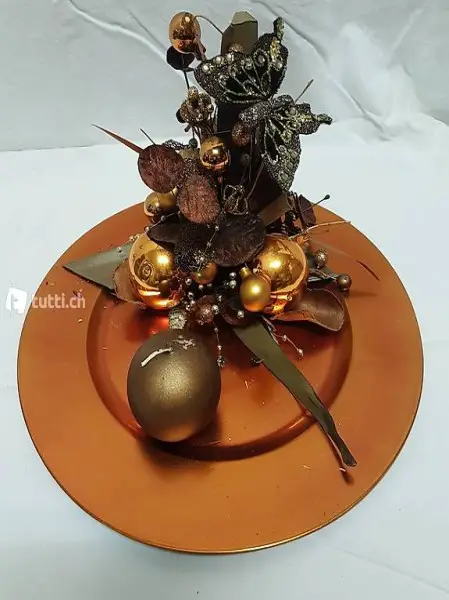  Geschenk Teller Messing farbig