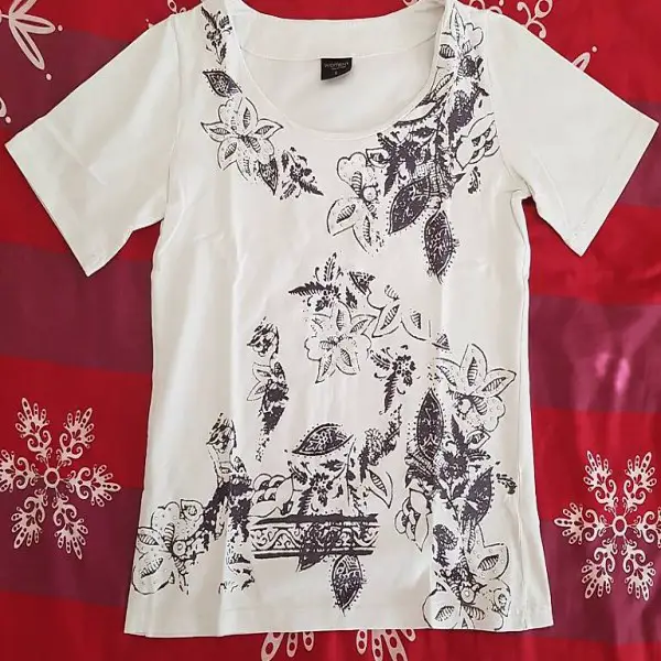 weisses T-Shirt women"s collection S 95% Baumwolle