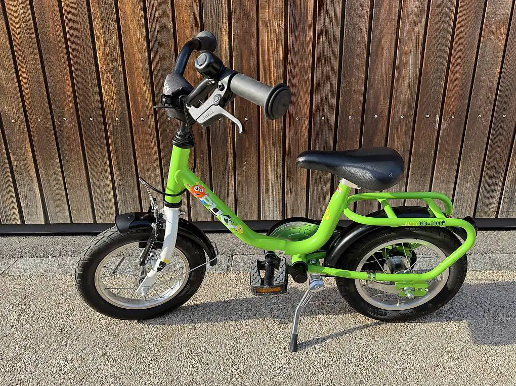 puky - kindervelo steel - 12" - kiwi/weiss
