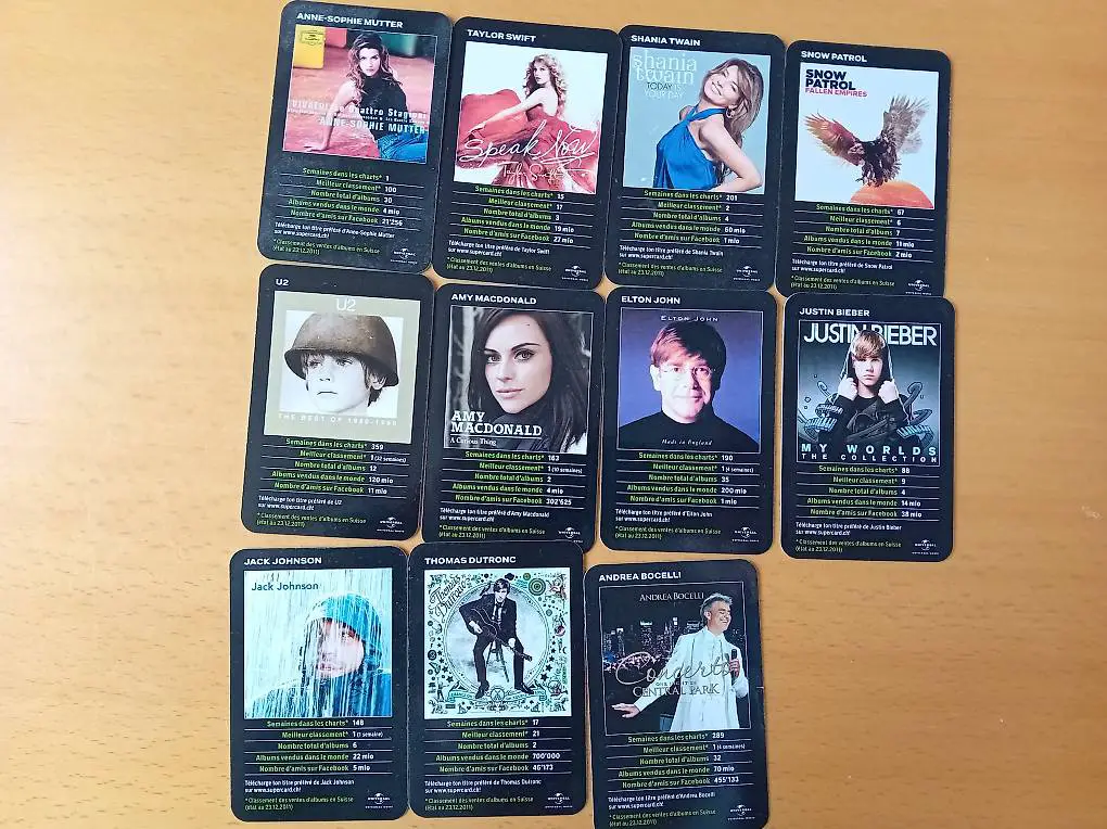 14 Big Win Star Collection Cards - Rihanna Taylor Swift