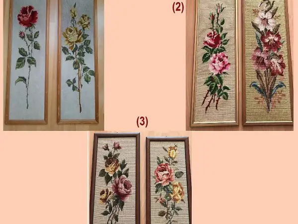 Gobelin | Floral Strickerei Bilder - Einzelverkauf