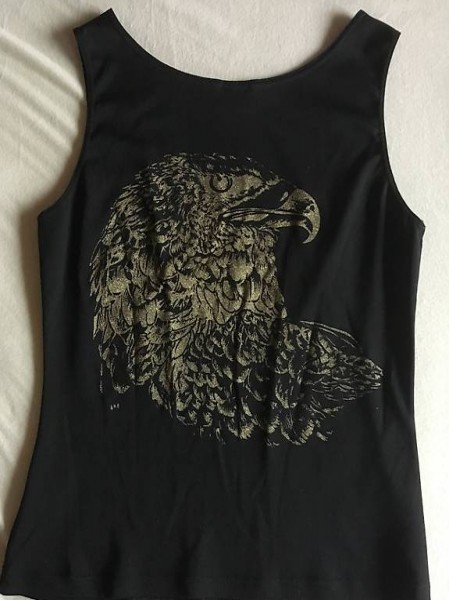 Tolles Damenshirt Gr. 42 mit goldenem Adlermotiv