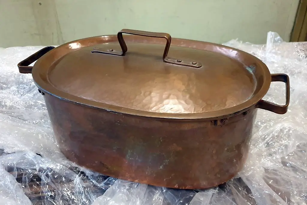  Schöner, alter Kupfer Bräter