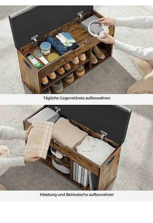 VASAGLE Schuhbank mit Sitzfläche