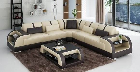  Leder L Form Wohnlandschaft Couch Big XXL Sofa Polster 0390