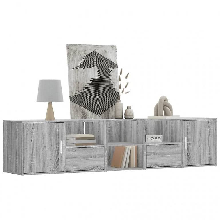 Eckregal Grau Sonoma 200x40x45 cm Holzwerkstoff