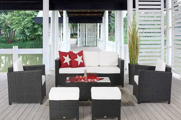 Fauteuil de jardin en rotin noir