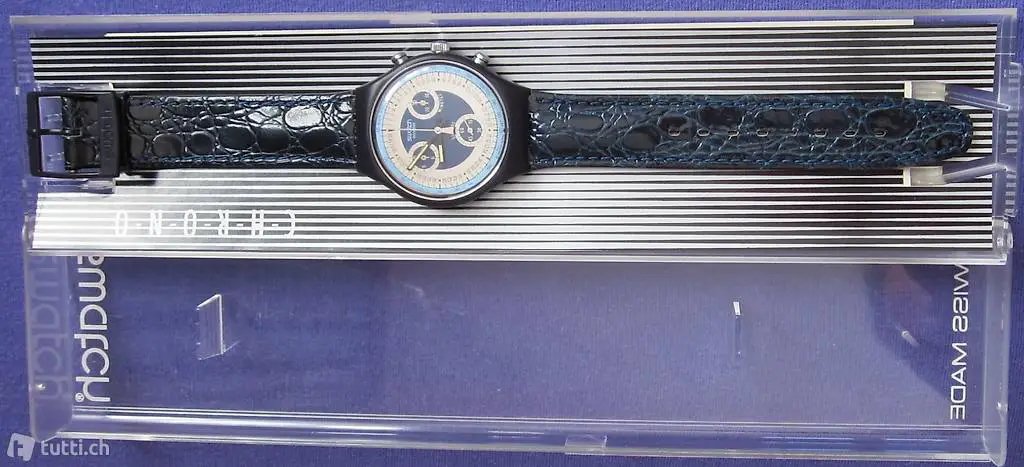 Swatch Chrono Silver Star SCN102 von 1990 Nr.5671, 22 Jewels