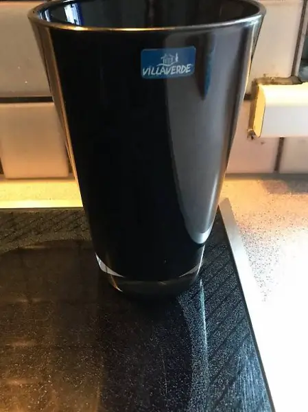 Villaverde Vase aus Glas schwarz