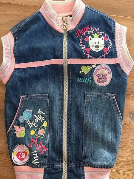 Herzige Jeansweste für mädchen - gr. 92