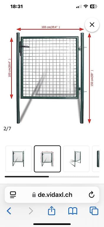 Gartentor mit Schloss