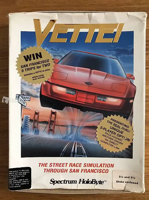 VetteComputerspiel Rarität aus dem Jahr 1989