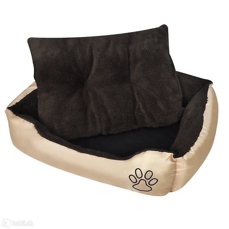  Warmes Hundebett mit Polsterkissen XL 202
