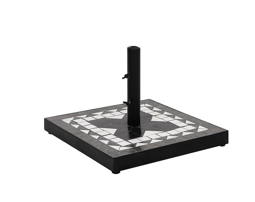 Sonnenschirmständer Schwarz und Weiss Quadratisch 12 kg