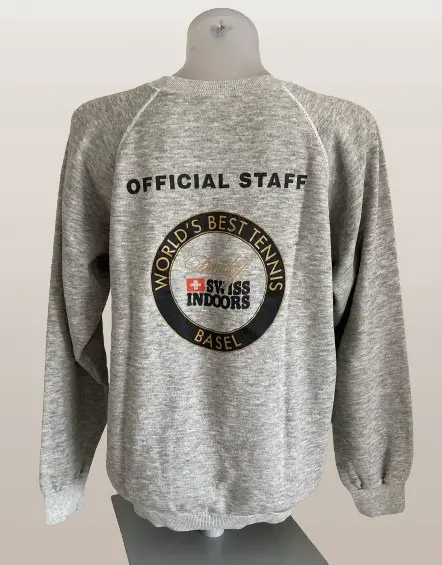 Offizielles Sweatshirt der renommierten Swiss Indoors, Gr. L