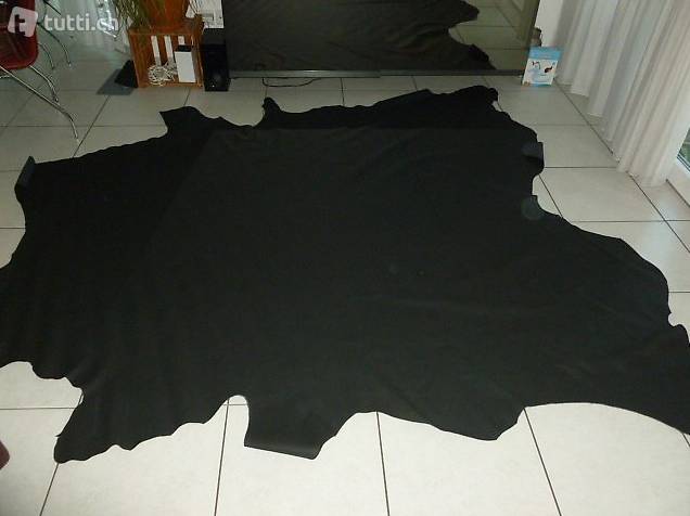 Lederhaut schwarz gross / NEU Ganz / 5 + m2 Top Qualität