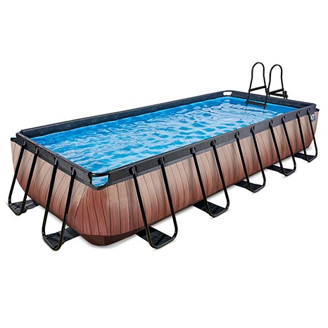 Wood Pool 540 x 250 x 100 cm Sandfilterpumpe – rechteckig