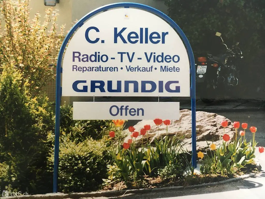 aus Geschäftsauflösung schöne originelle grosse Reklametafel