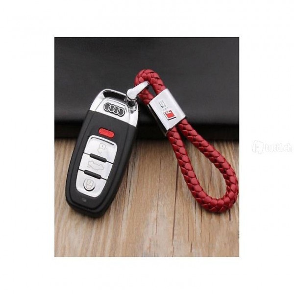  Audi RS Schlüsselanhänger Leder Rot