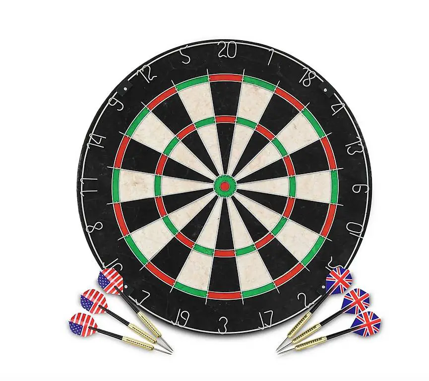 Professionelles Dartboard Sisal mit 6 Darts