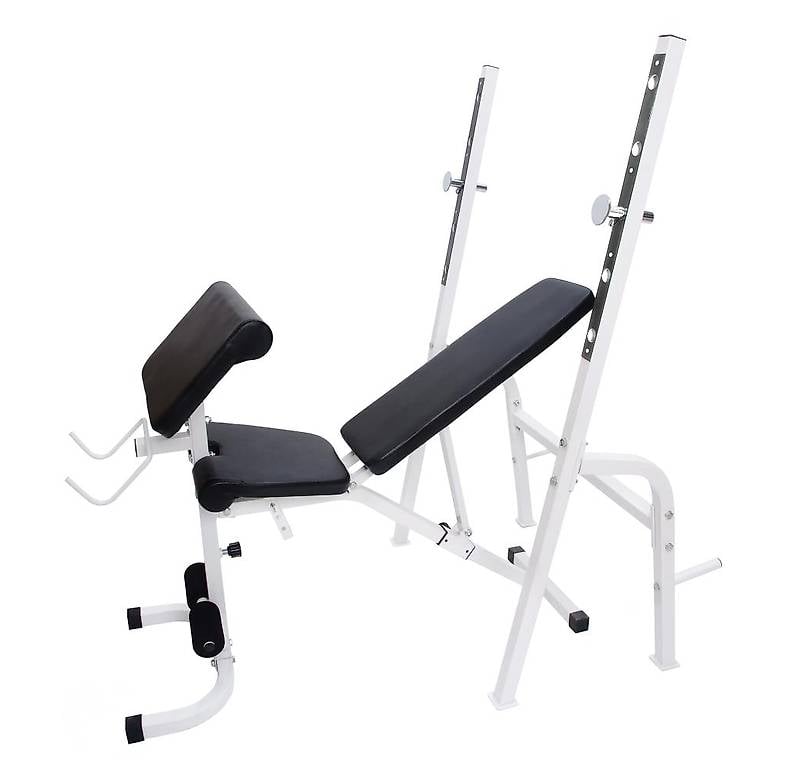 Hantelbank mit Langhantelablage 2-teilig