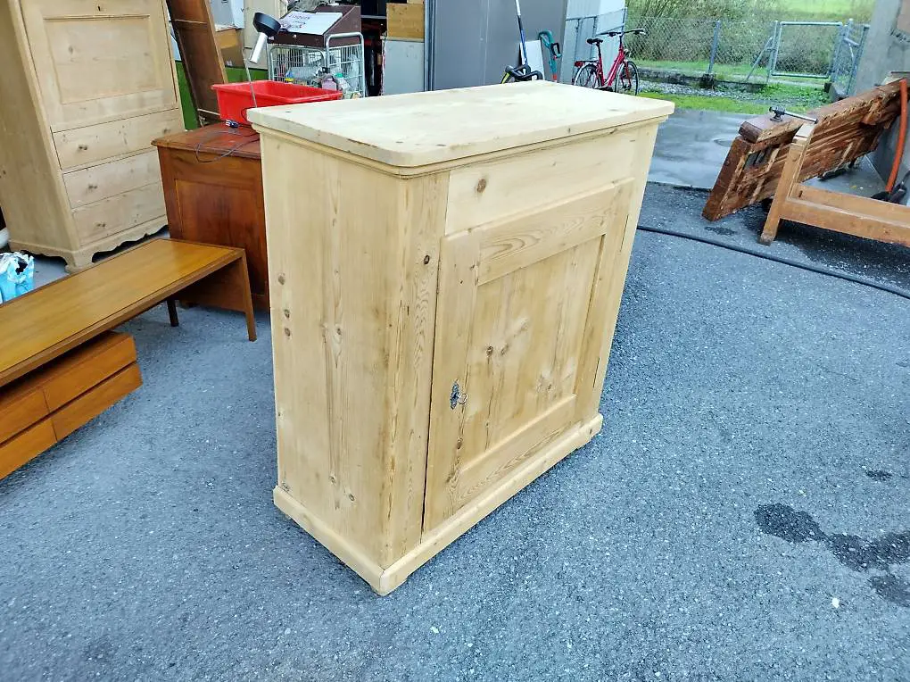 Bauernschrank Tannenholz - Fichten Schrank höhe 123 cm