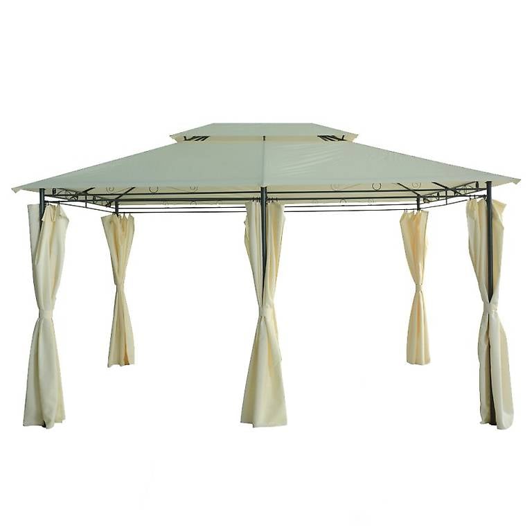 Gartenpavillon 3 x 4 m beige