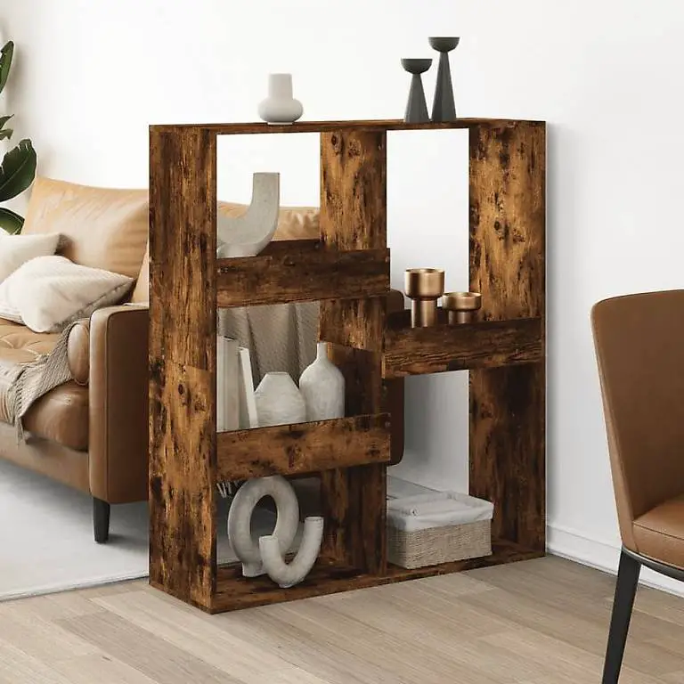 Raumteiler Räuchereiche 100x33x115 cm Holzwerkstoff