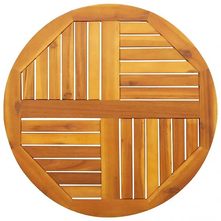 Tischplatte Ø70x2 cm Rund Massivholz Akazie