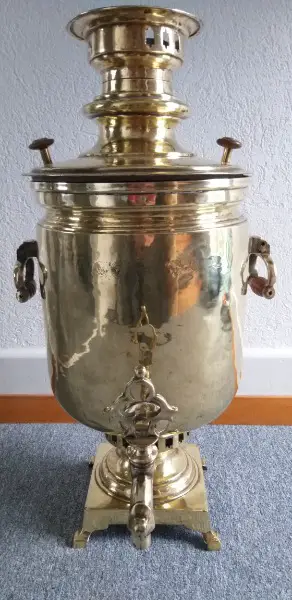 Russische Messing Holzkohle Samowar Tula ORIGINAL Antik