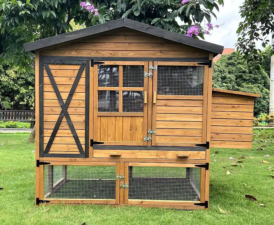 isolierter hühnerstall hasenstall xl 155 x 115 x 165 cm 8 ti