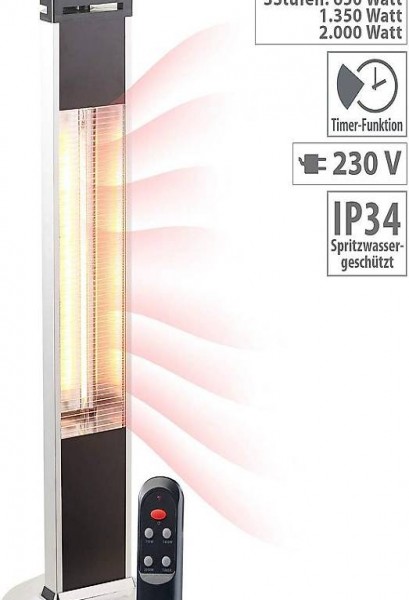  Standheizstrahler: IR-Stand-Heizstrahler, Fernbedienung
