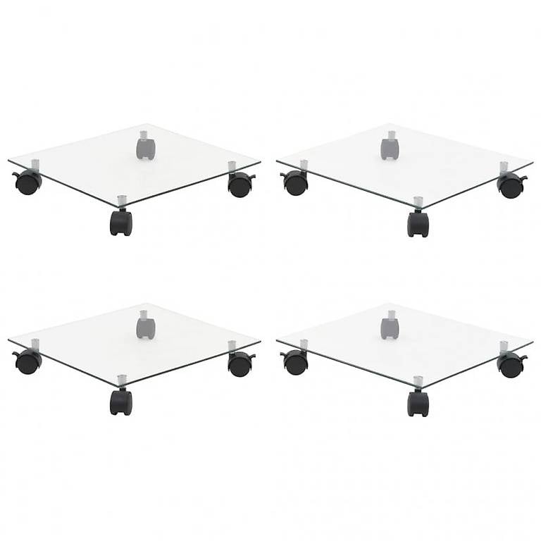 NeuPflanzenroller 4 Stk. 35x35 cm Hartglas Quadratisch