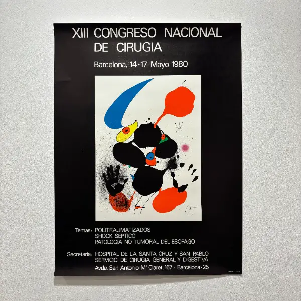 >rarität: original xxl plakat joan miro barcelona modernart
