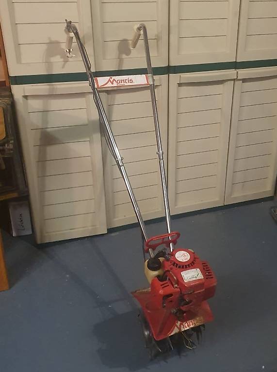 Mantis 7222ME, Vertikutierer, Motorhacke, Gartenallrounder