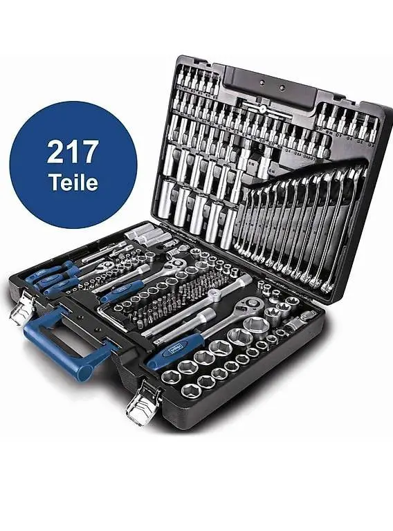 Scheppach TB217 Werkzeugkoffer gefüllt | 217-tlg