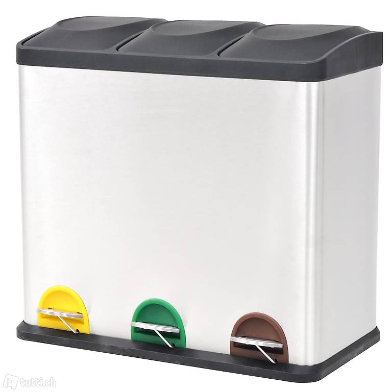  Recycling Treteimer Edelstahl 54 L