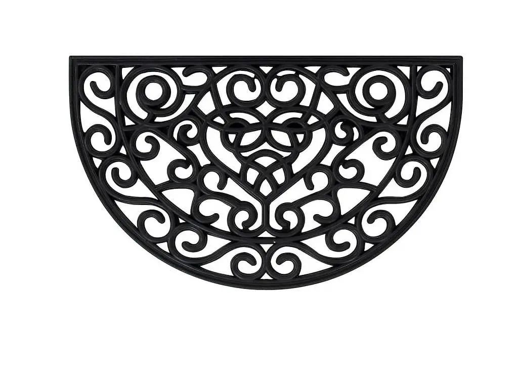 Fussmatte Halbrund 45x75 cm Gummi