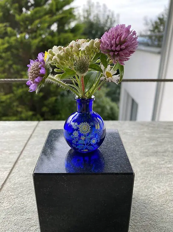 Schöne Puppenhaus Bodenvase Kobaltblau