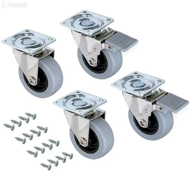  Set aus 4 Lenkrollen für Möbel Ø50mm m..