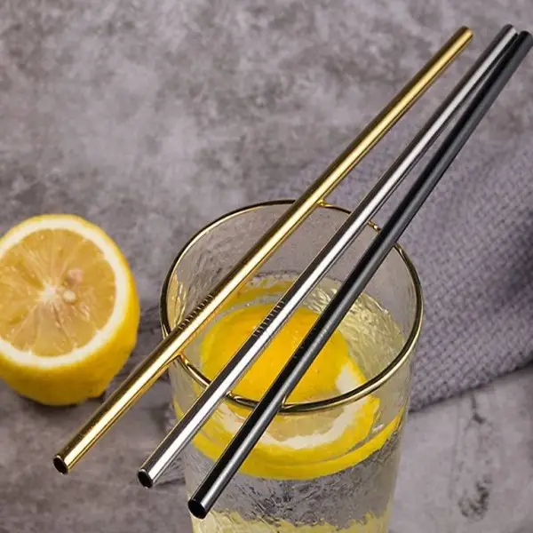  Edelstahl Trinkhalme (4er Set)