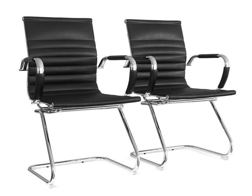 Konferenzstuhl FINN schwarz 2er Set