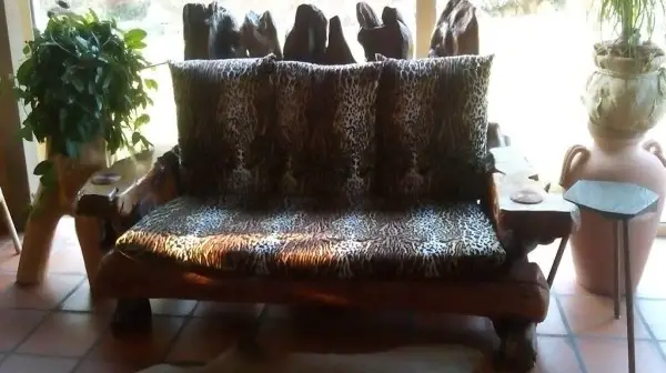 1 Reedwood Sofa aus mamutt Holz Unikat