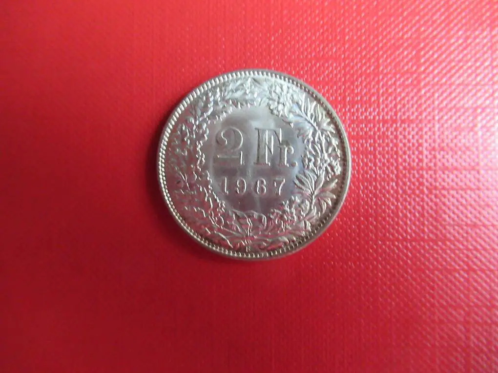 silbermünze 2 fr. 1967