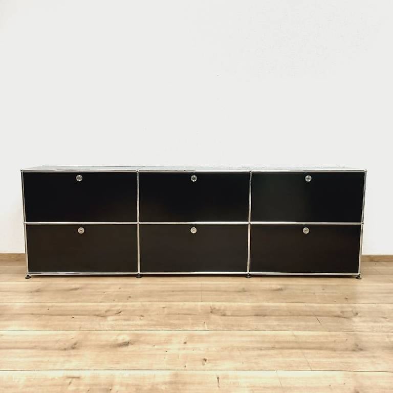 USM Haller Sideboard Schwarz 3x2