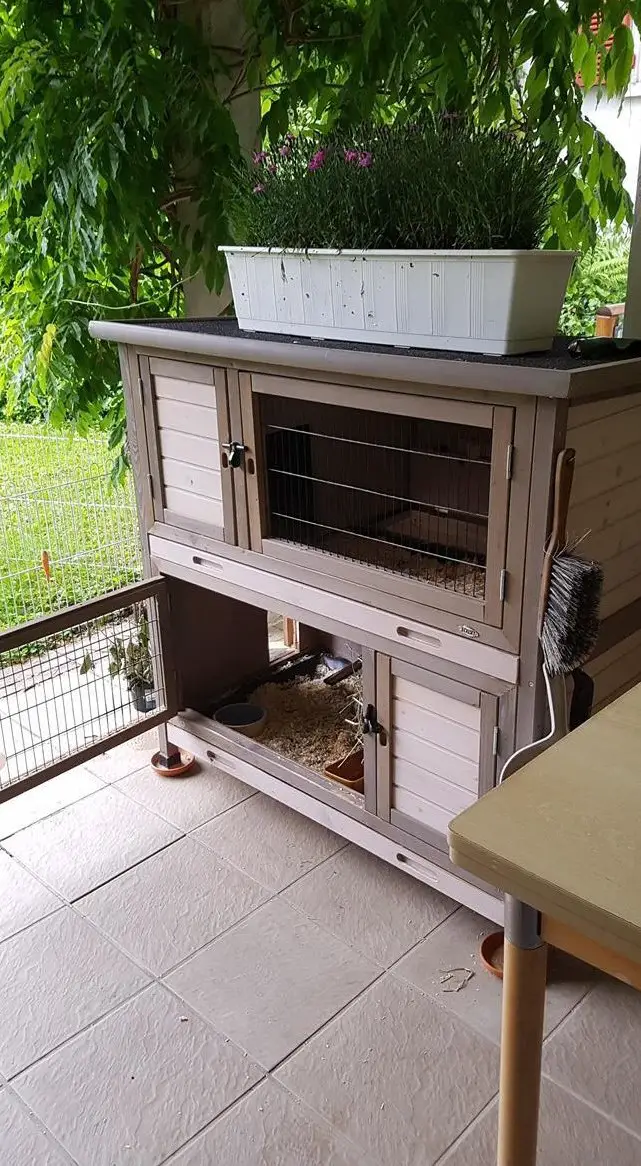 Kleintierstall Trixi, isoliert, 2 Etagen