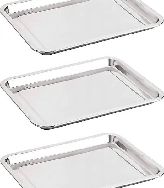  Edelstahl Serviertablett 40x30cm
