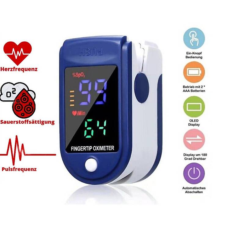Portofrei Finger Sauerstoff Puls SpO2 Messgerät Oximeter SpO