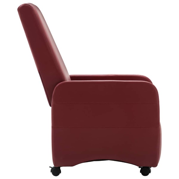  Liegesessel Weinrot Kunstleder