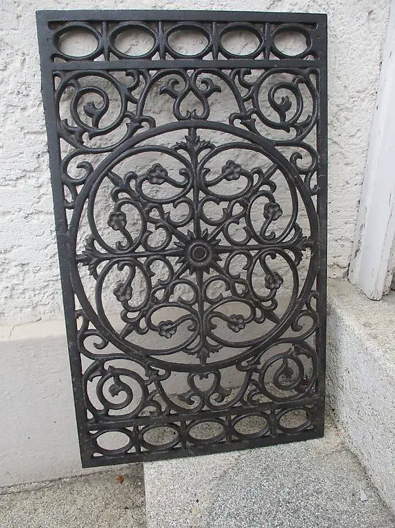 Hist. Gitter-Rost Gusseisen Schuhabstreifer Zier-Gitter